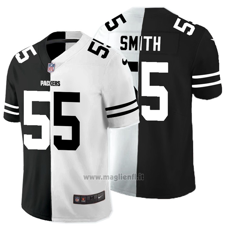 Maglia NFL Limited Green Bay Packers Smith Black White Split